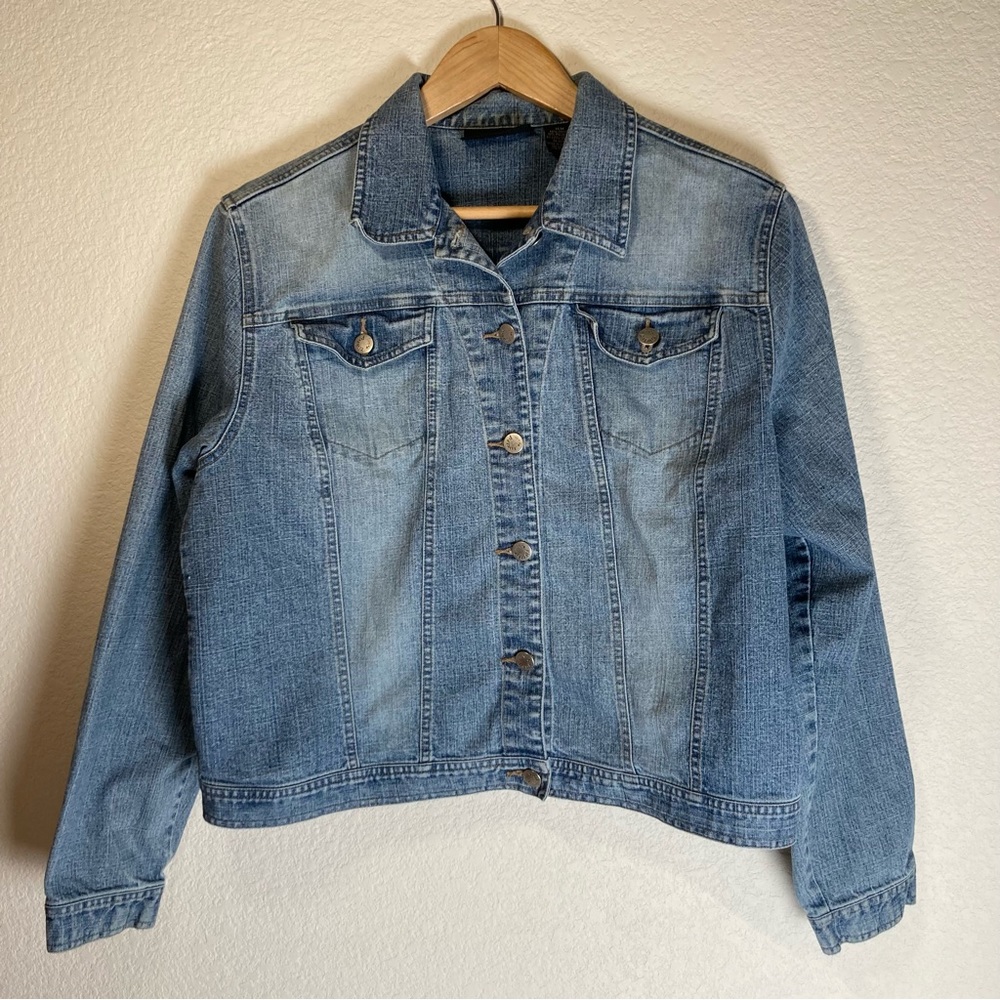 Lee Riveted retro Womens jacket XL denim jacket cowgirl Bohemian preppy 2 pocket